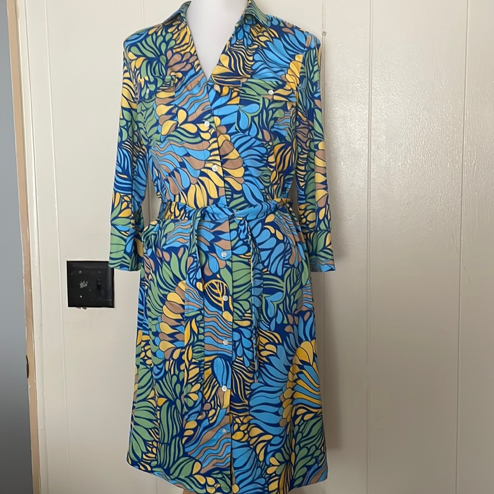 JMcLaughlin size large long sleeves dress